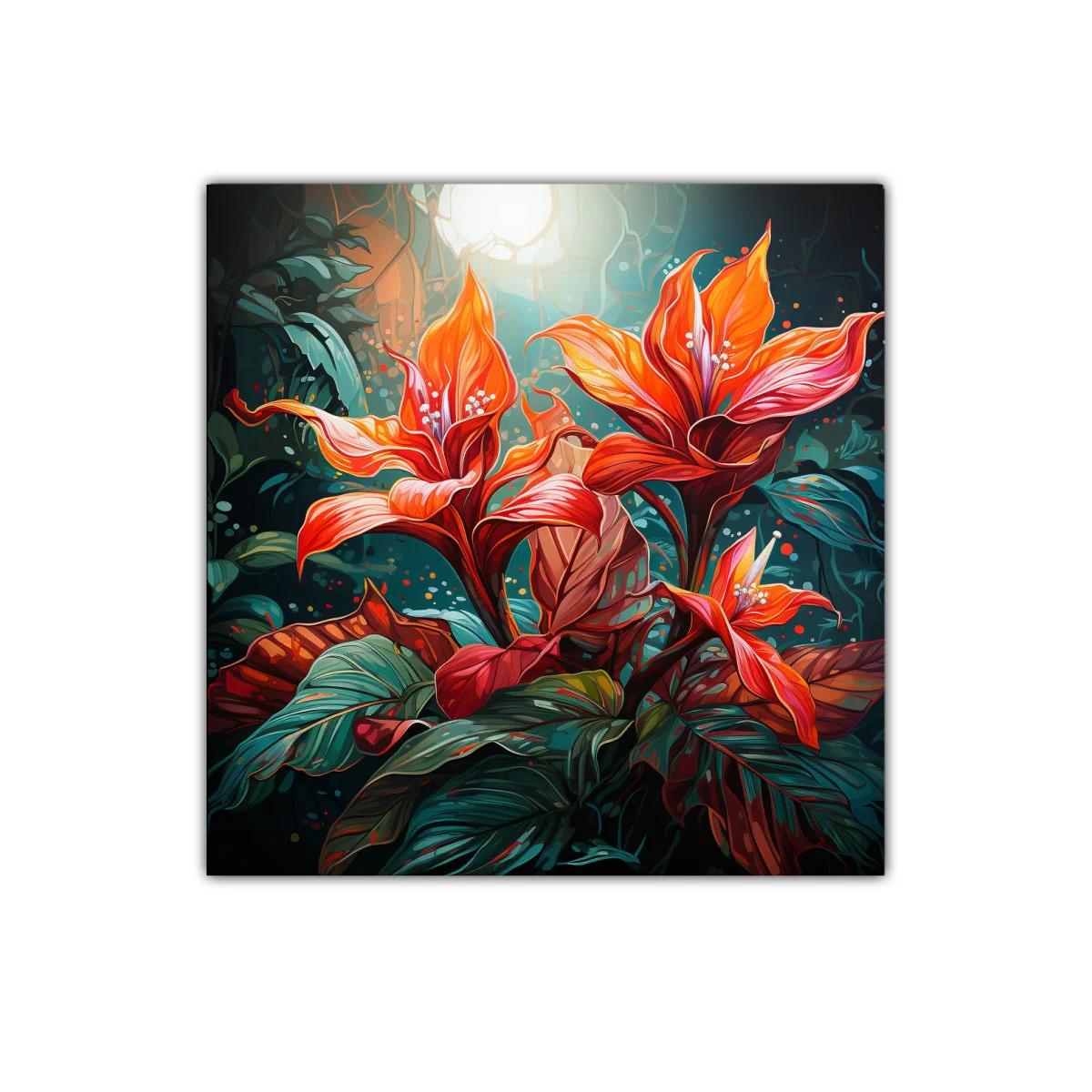 Flores vibrantes en vibrante contraste de colores cálidos y fríos — imagen principal