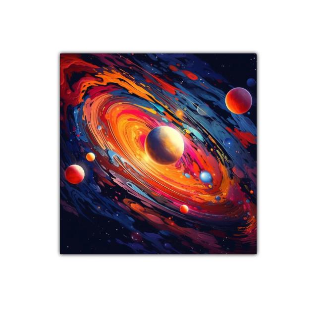 Explosión de colores en galaxia vibrante y detallada