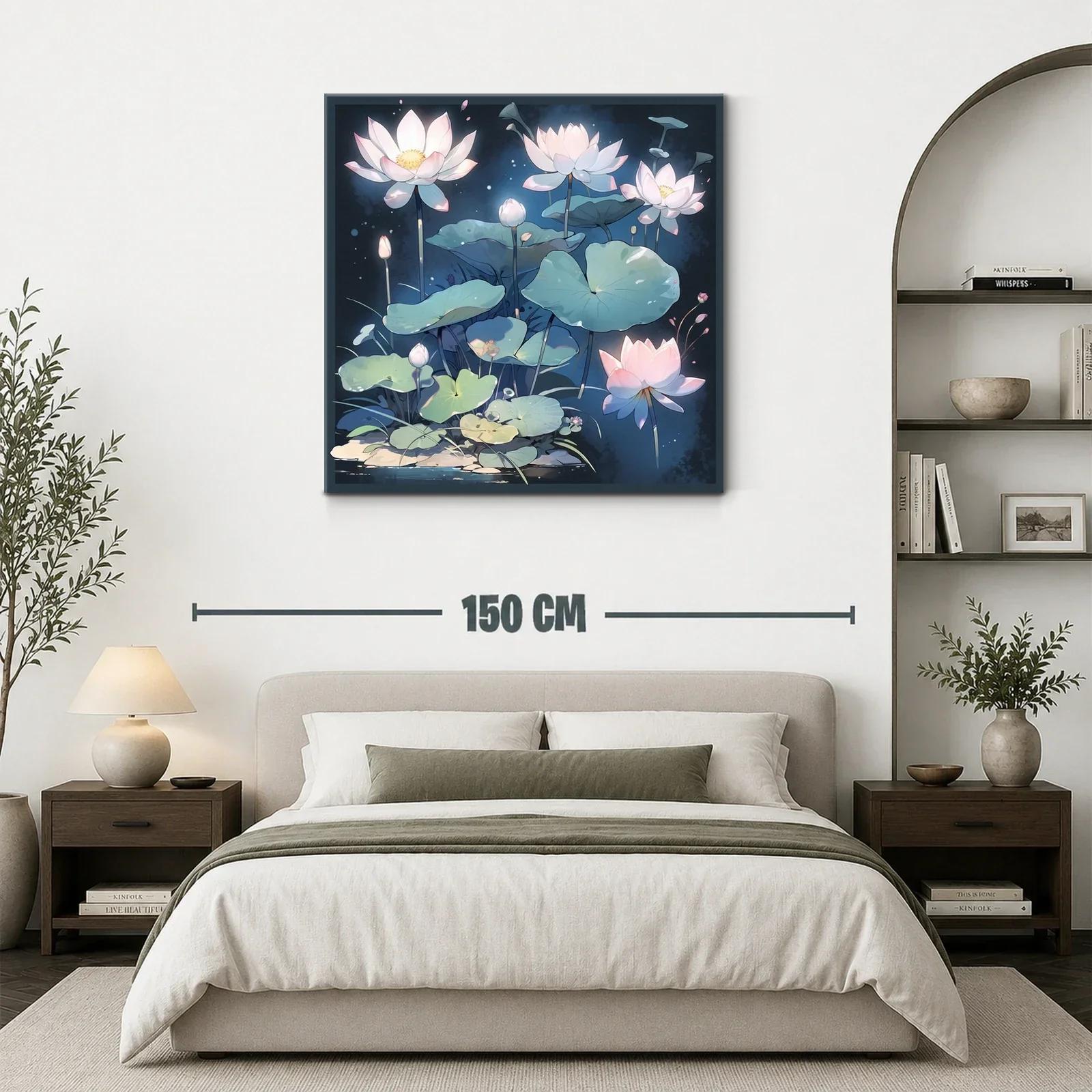 Delicadas flores de loto iluminadas en tonos suaves — miniatura 3