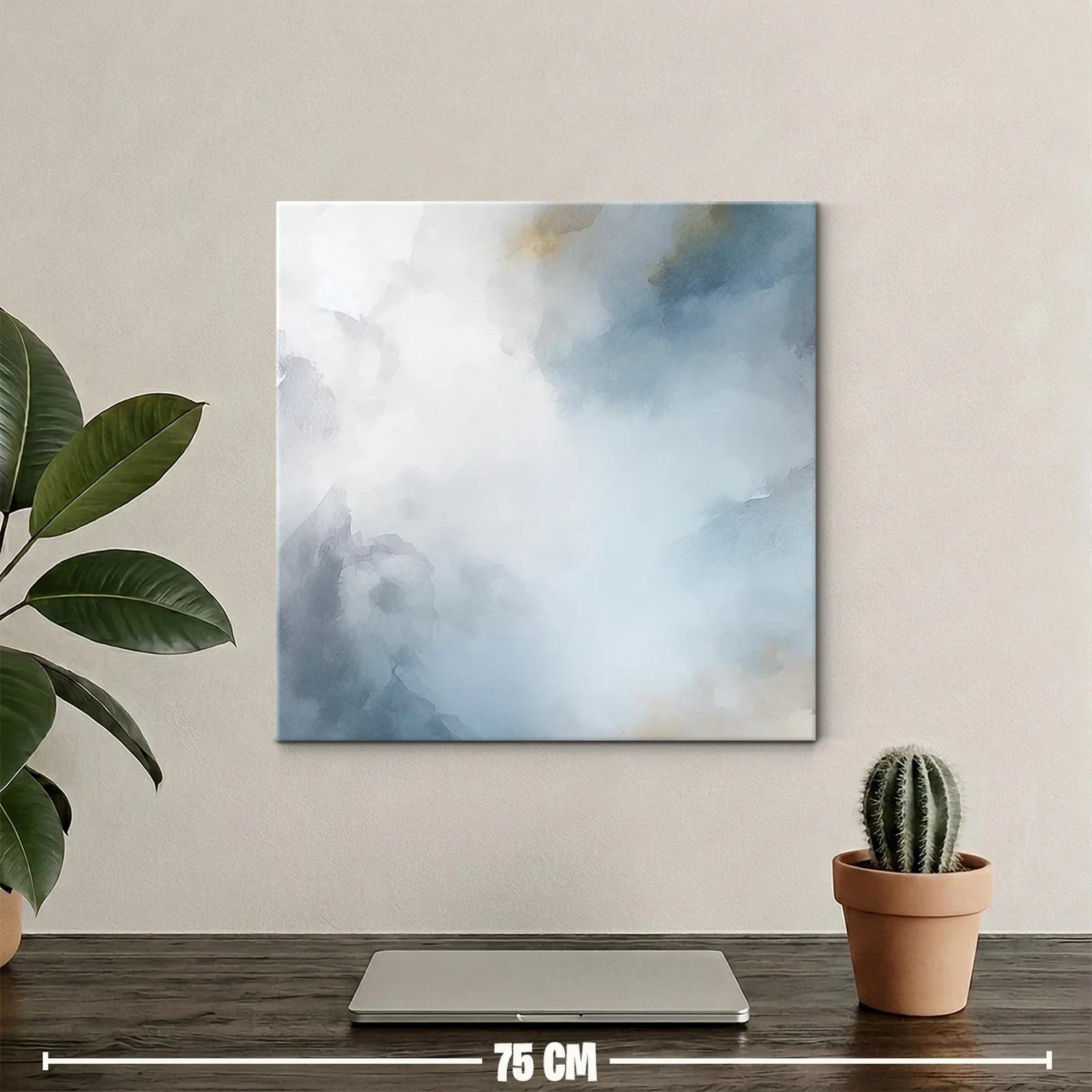 Cuadro abstracto en tonos azules y blancos suaves — miniatura 2