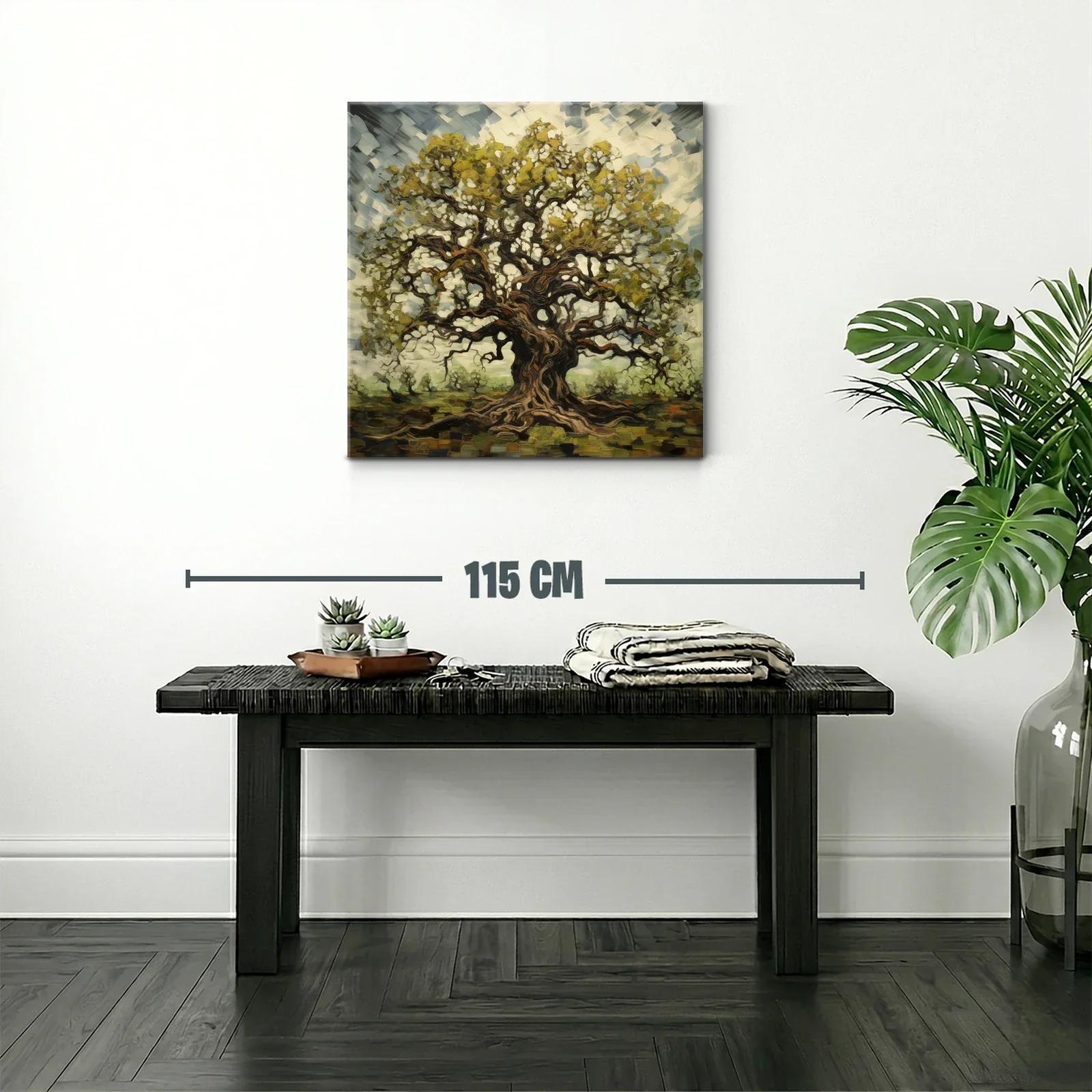 Árbol imponente con ramas entrelazadas y follaje dorado — miniatura 2