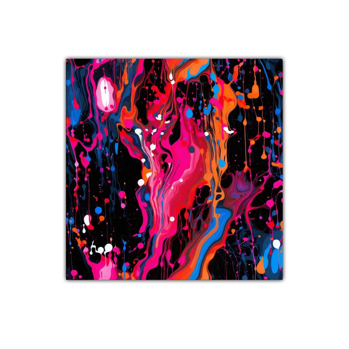 Estallido de colores vibrantes sobre fondo oscuro