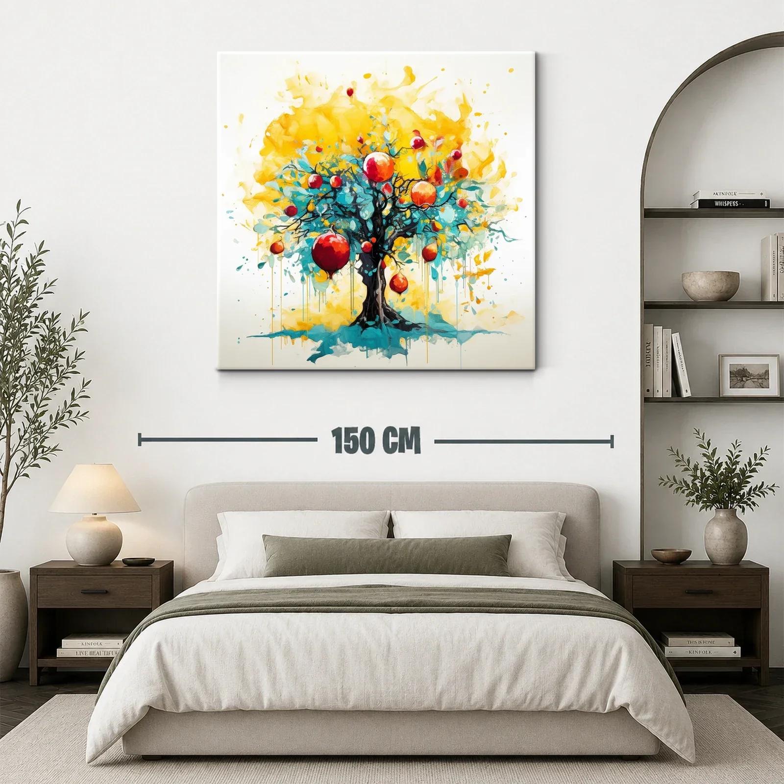 Árbol vibrante con frutos en tonos cálidos y frescos — miniatura 3