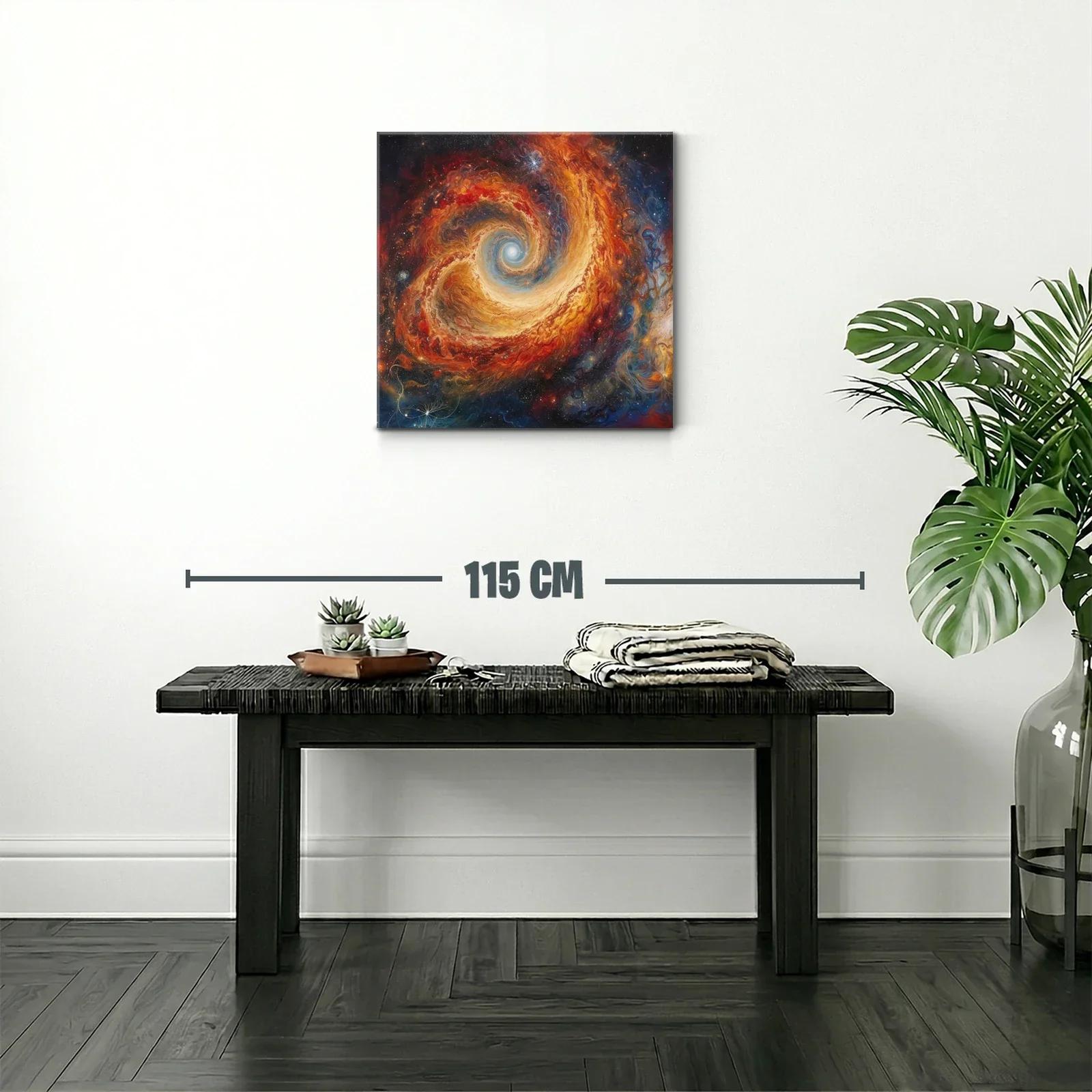 Cuadro espiral cósmica en tonos cálidos y vibrantes — miniatura 2