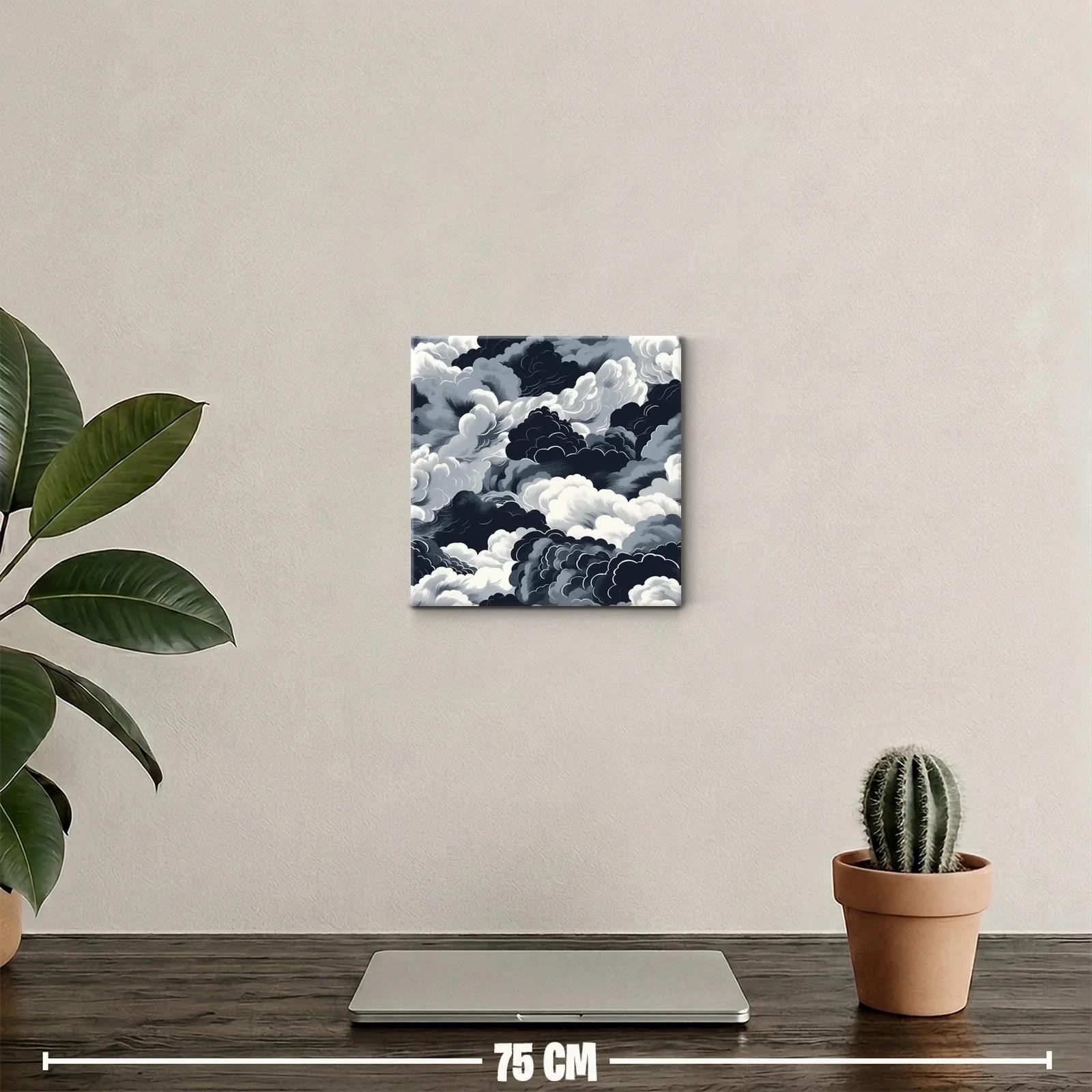 Composición de nubes en tonos grises y negros intensos — miniatura 2