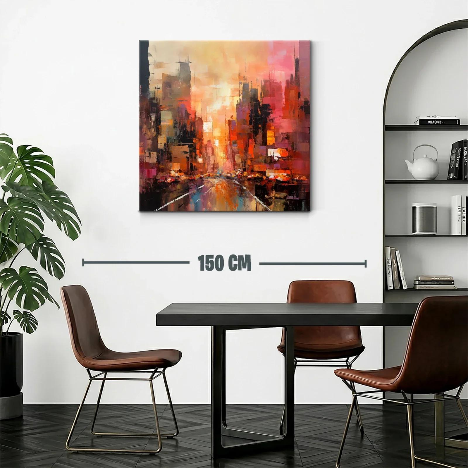 Atardecer vibrante en ciudad abstracta llena de energía — miniatura 2