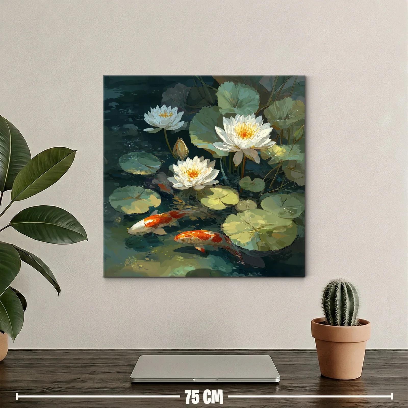Serenidad de Nenúfares y Peces Koi en Agua Tranquila — miniatura 2