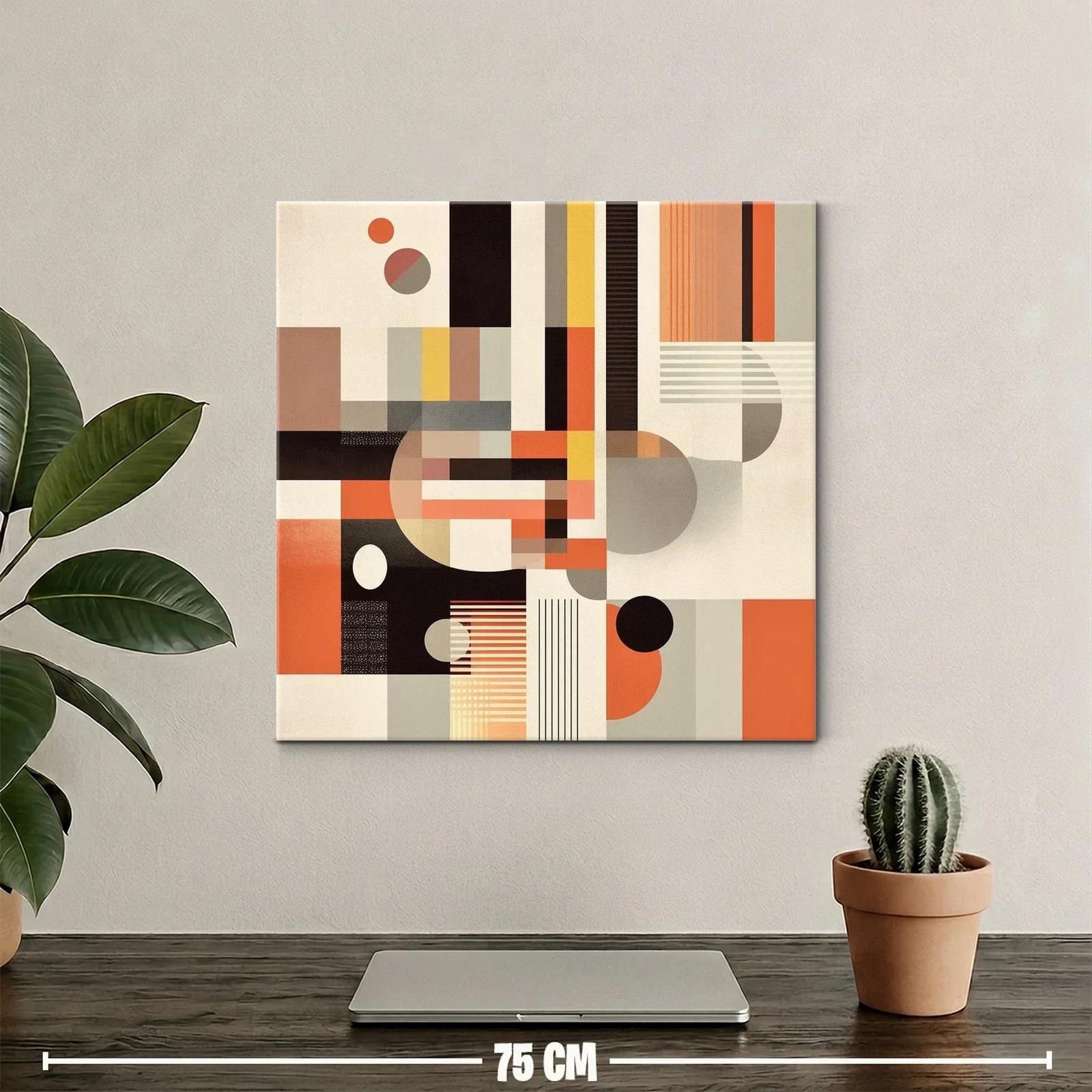 Composición geométrica moderna en tonos cálidos — miniatura 2
