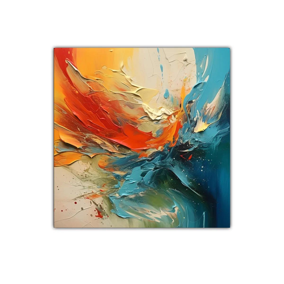 Cuadro abstracto con explosión de colores vibrantes — imagen principal