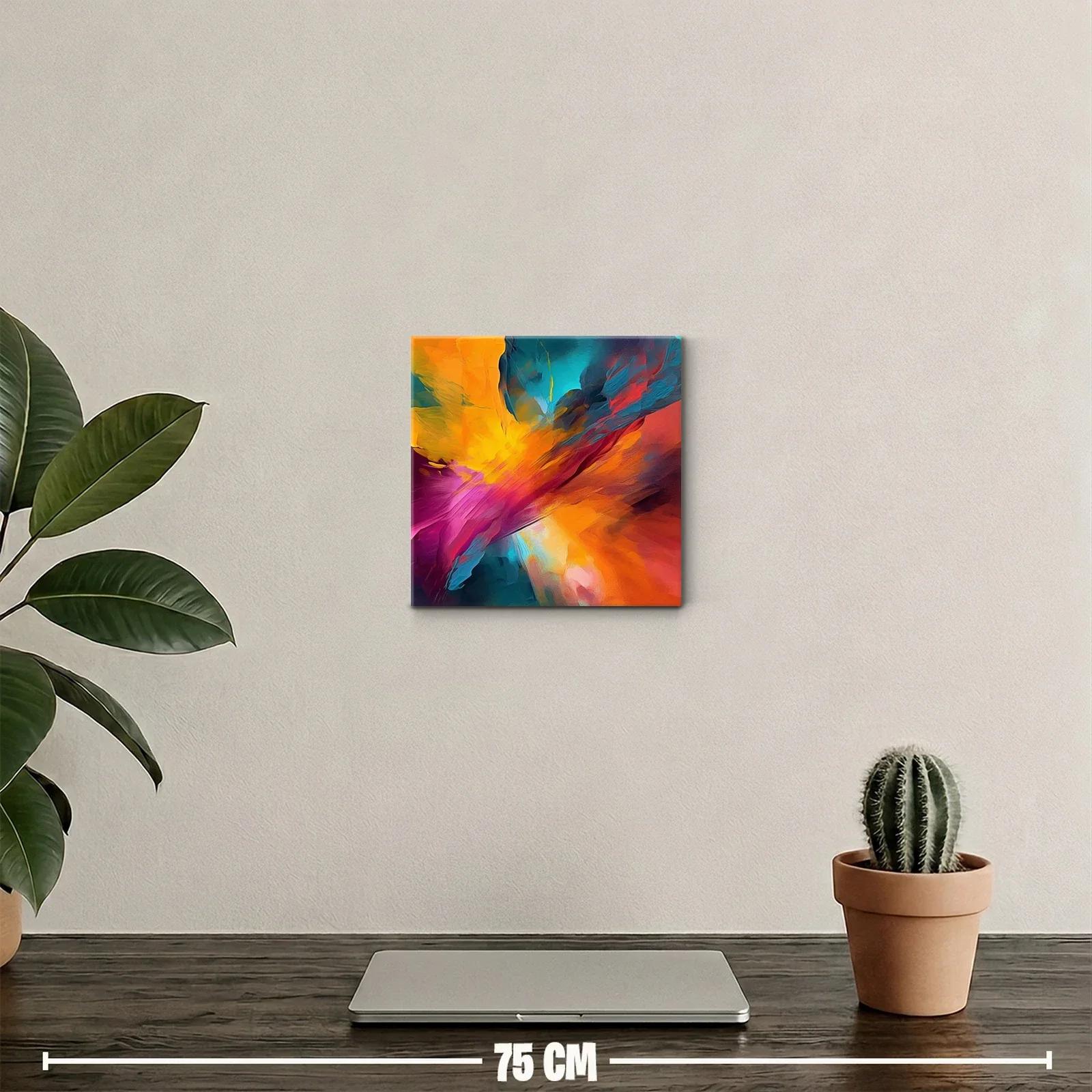 Explosión energética de colores vibrantes en composición abstracta — miniatura 2