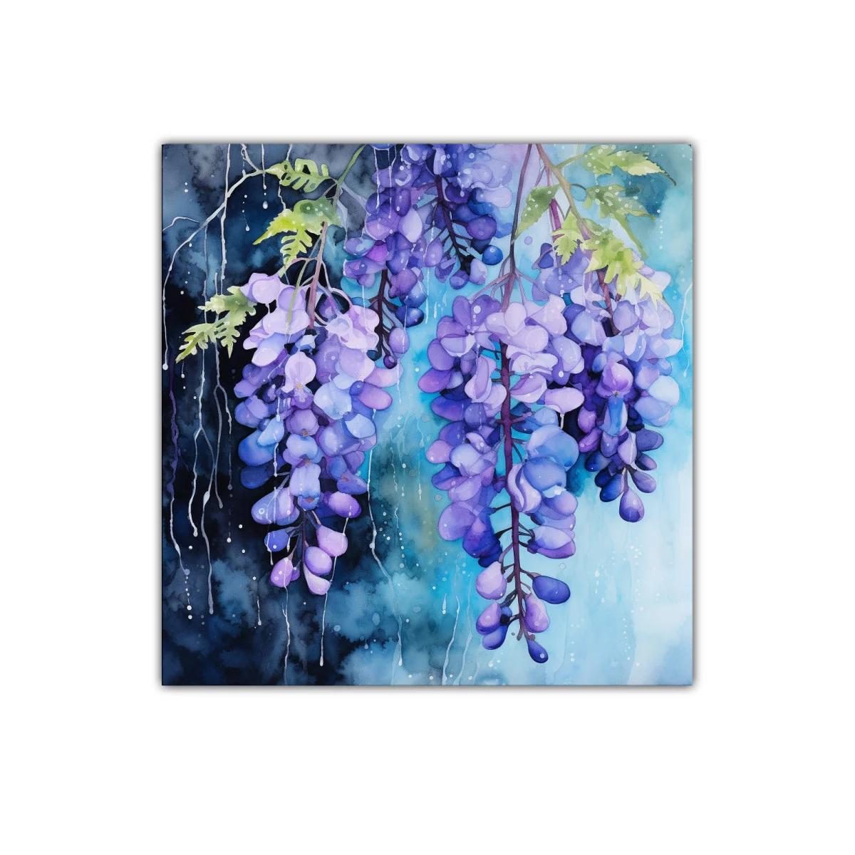 Flores de glicinia en tonos violetas y azules — imagen principal