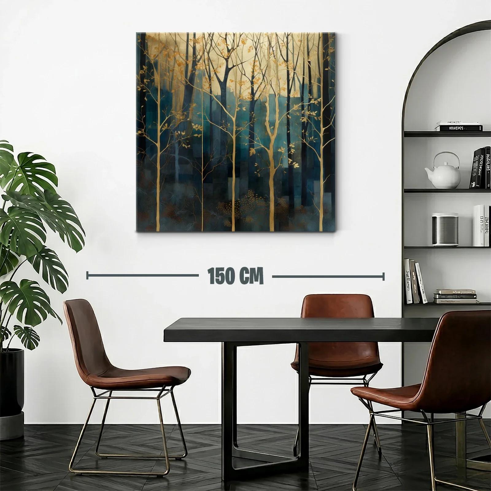 Bosque encantado con tonos dorados y azul profundo — miniatura 2