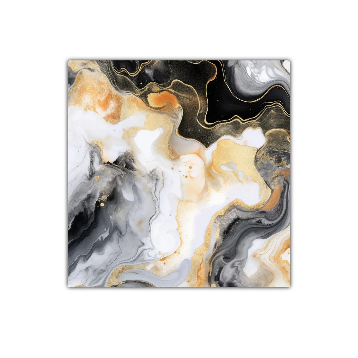 Composición abstracta con toques dorados y negros — imagen principal