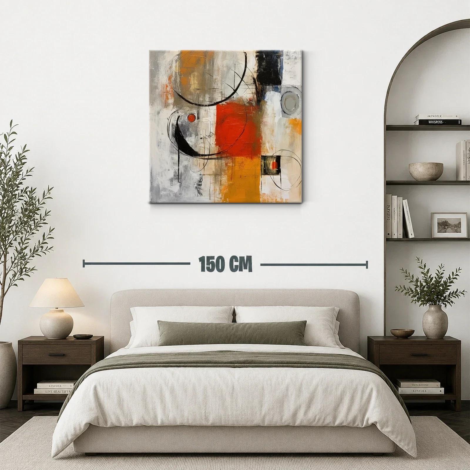 Composición abstracta en tonos naranja y negro — miniatura 3