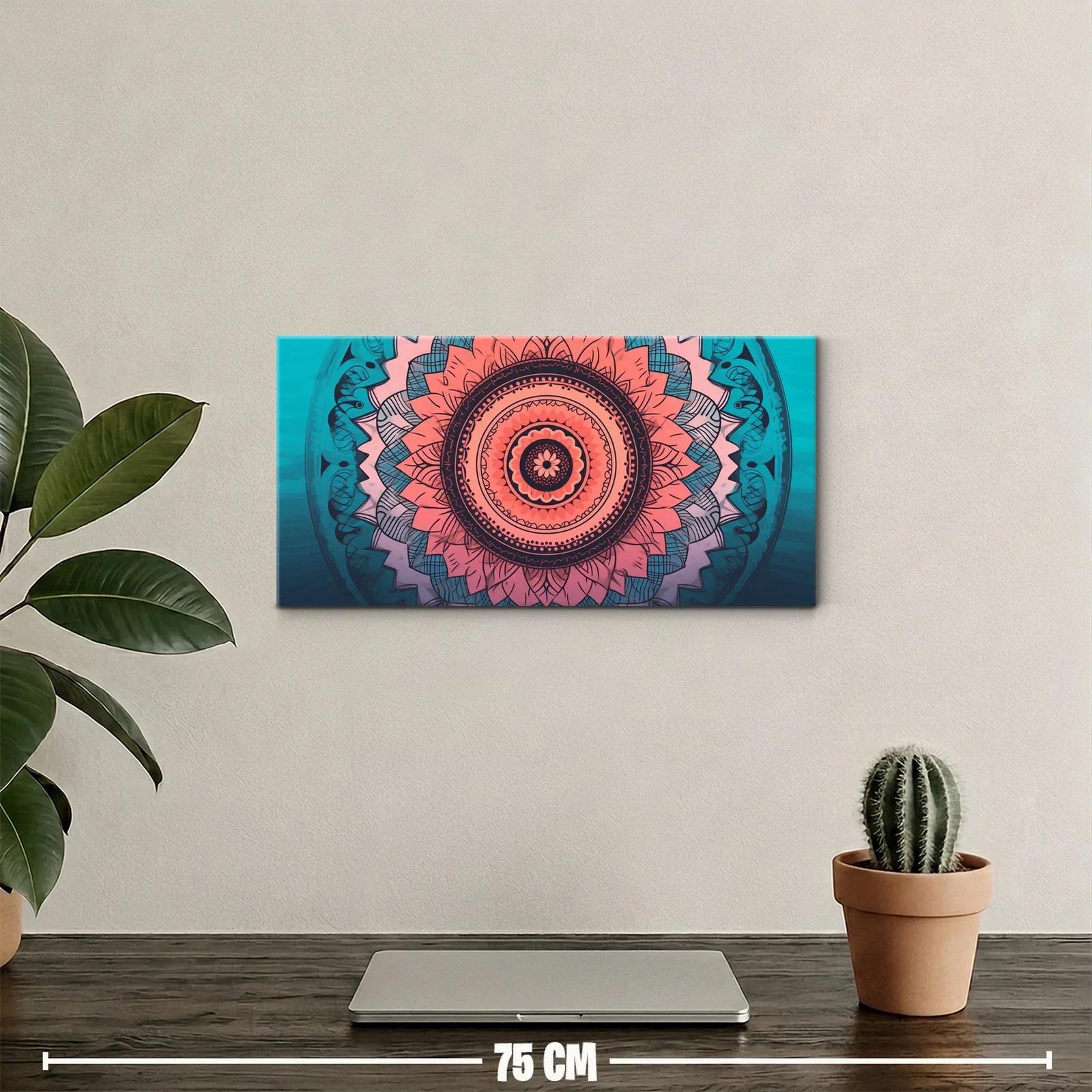 Cuadro mandala floral con líneas decorativas finas — miniatura 2