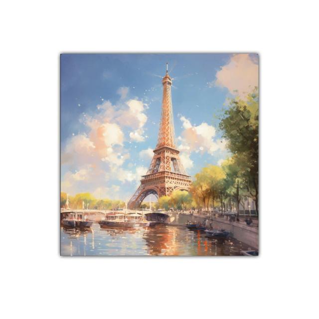 Encanto parisino con vista sobre el río y la torre Eiffel