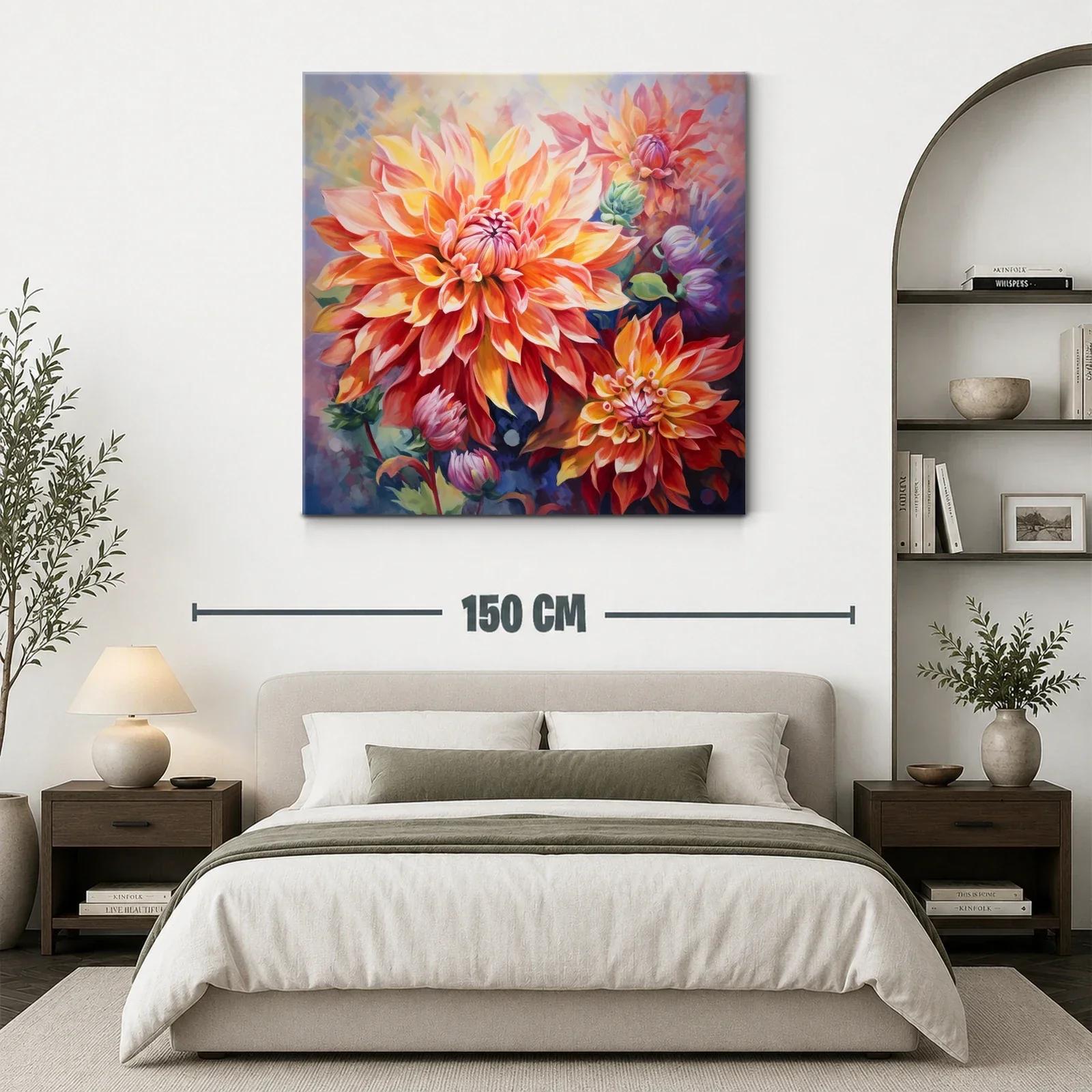 Brillante composición floral en tonos cálidos vibrantes — miniatura 3