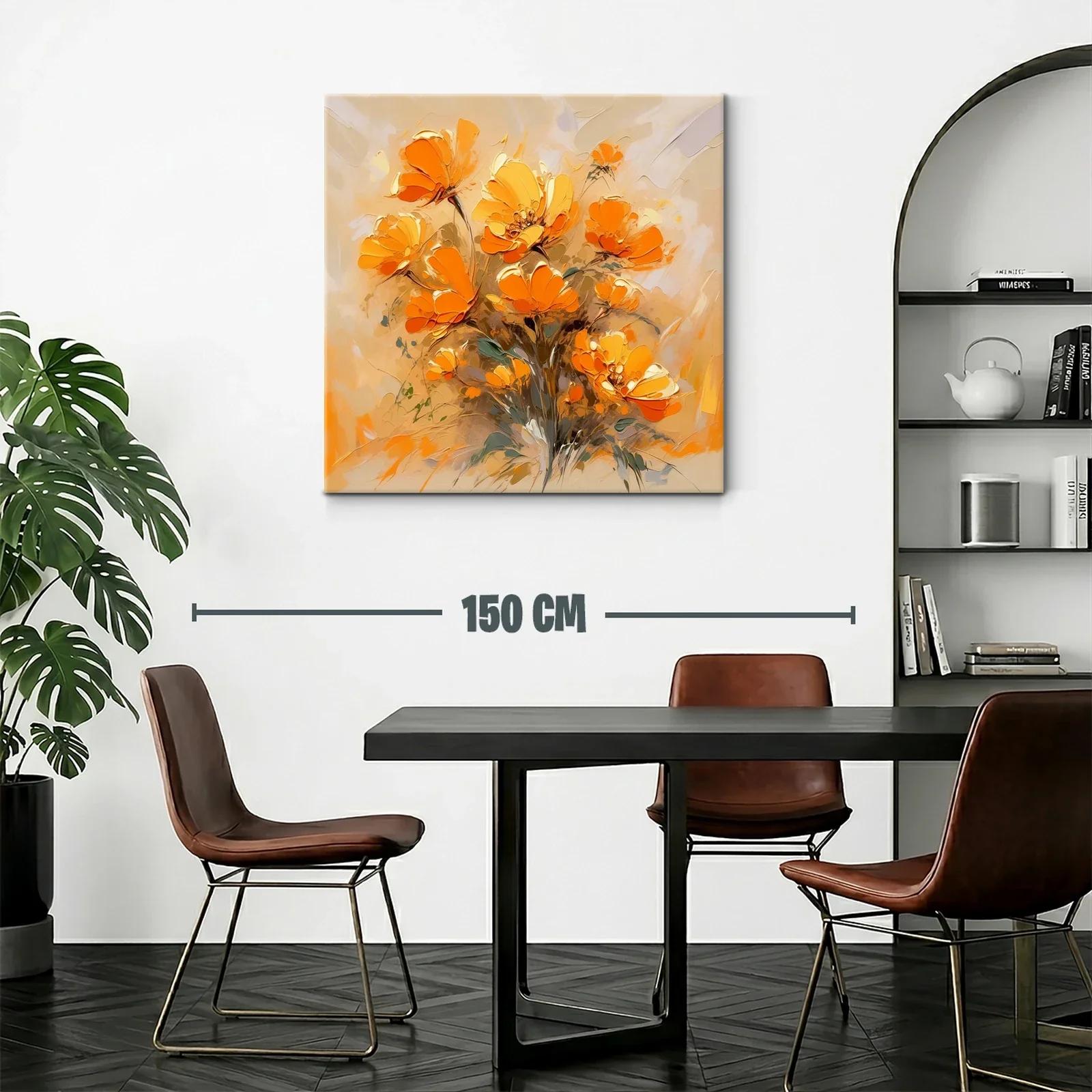 Ramo vibrante de flores cálidas en tonos naranjas y amarillos — miniatura 2