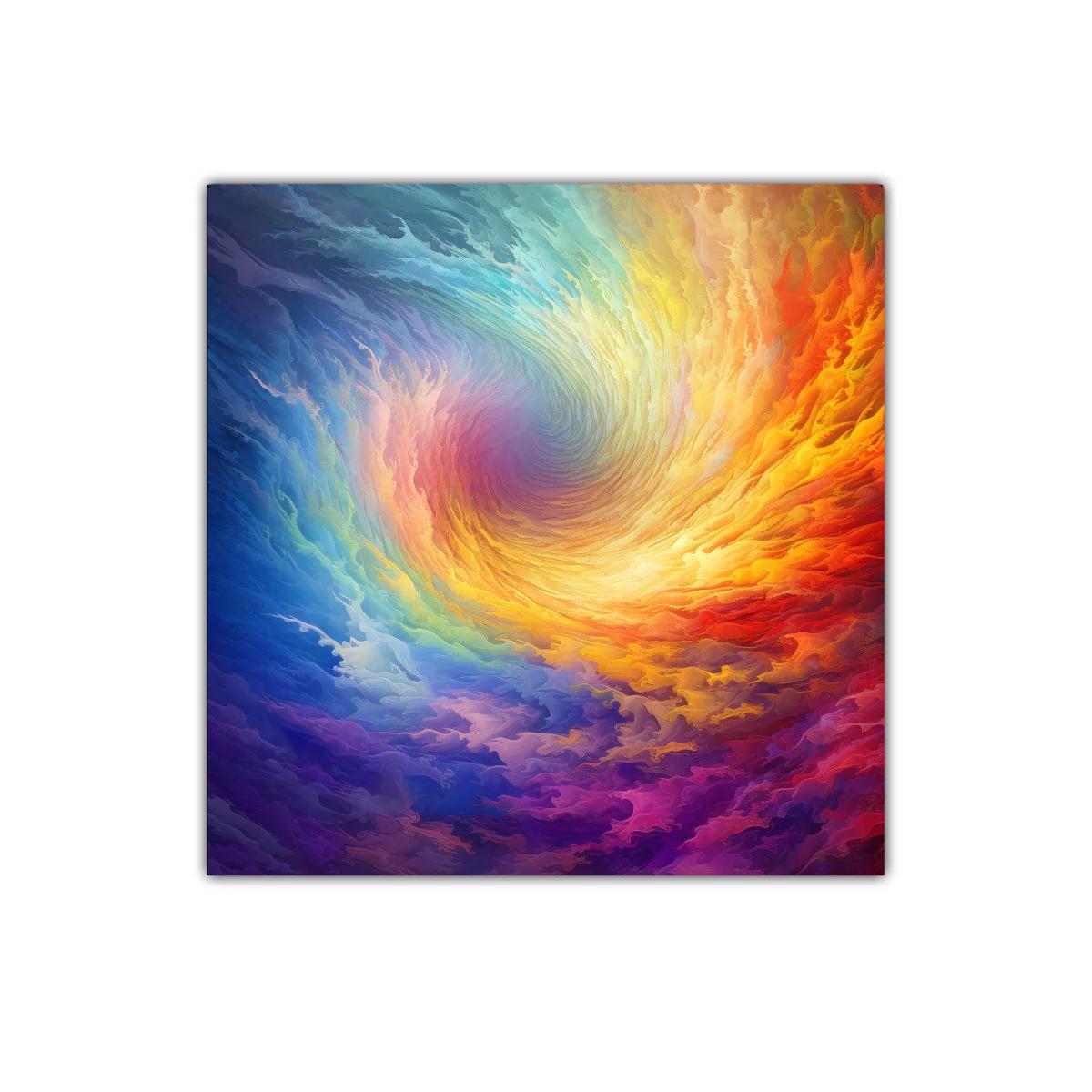 Espiral de colores vibrantes con energía dinámica