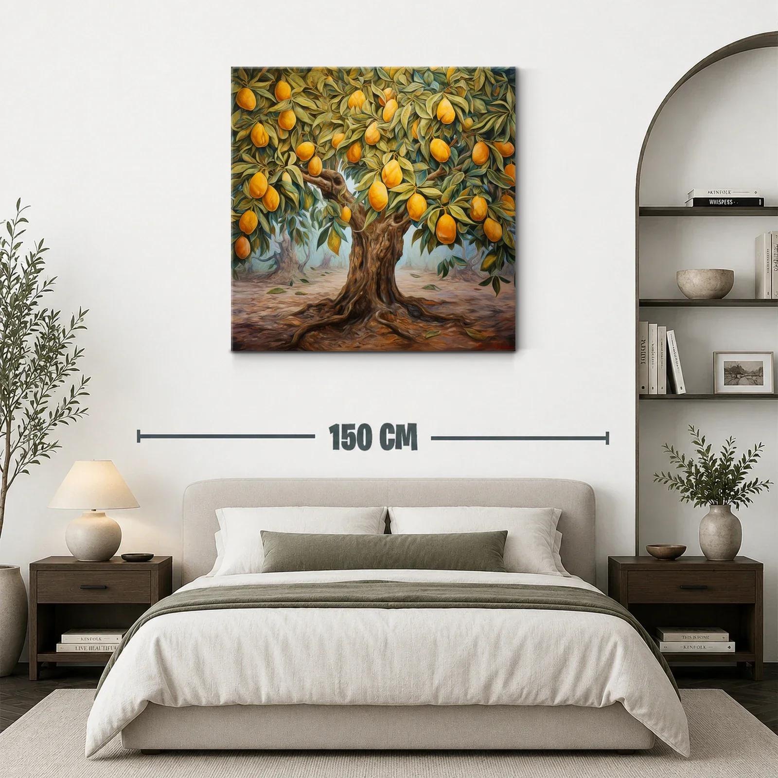 Árbol cargado de frutas vibrantes en paisaje sereno — miniatura 3