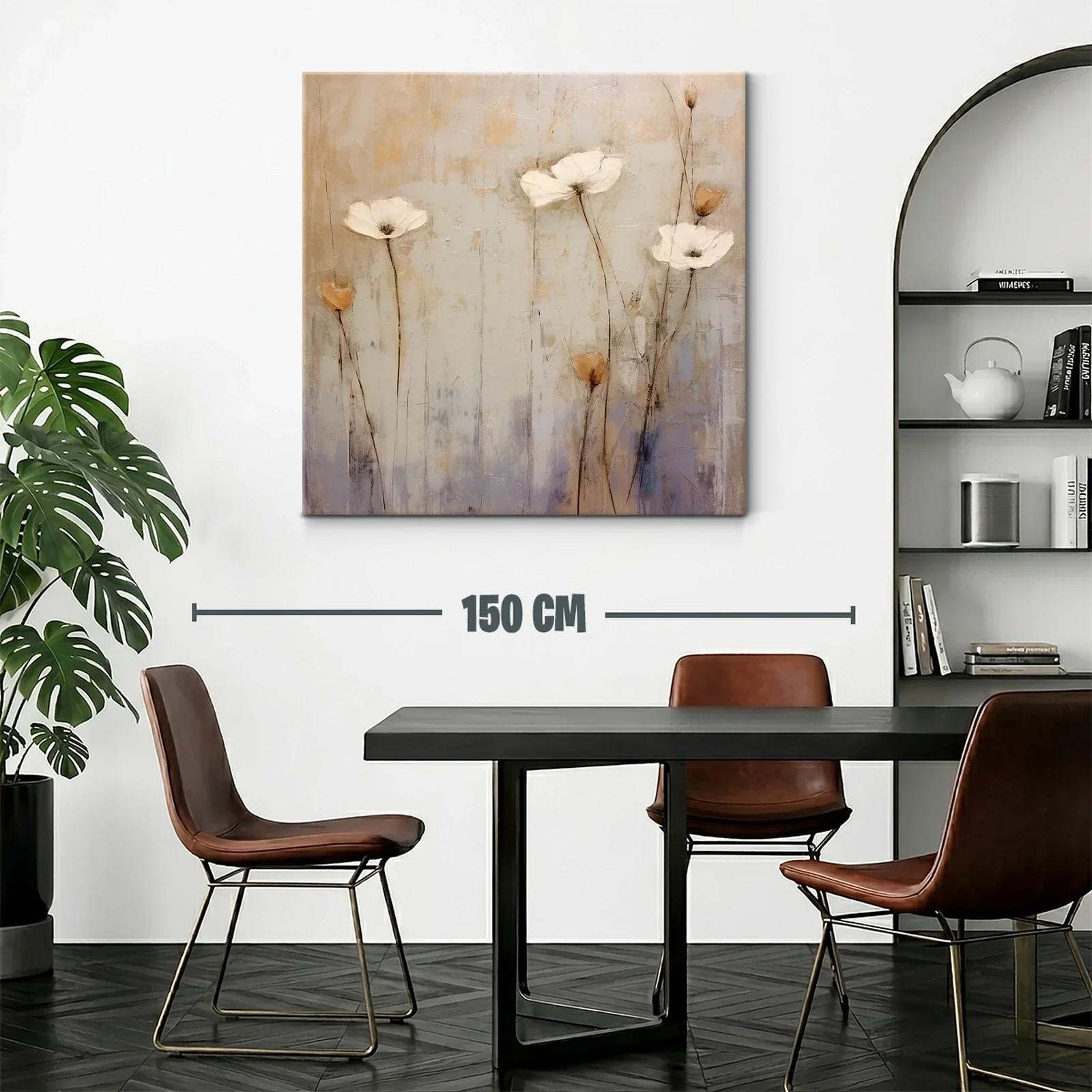 Cuadro floral con tonos neutros y aire delicado — miniatura 2