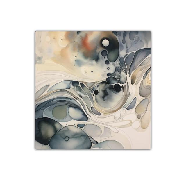 Cuadro decorativo con diseño abstracto y tonos neutros