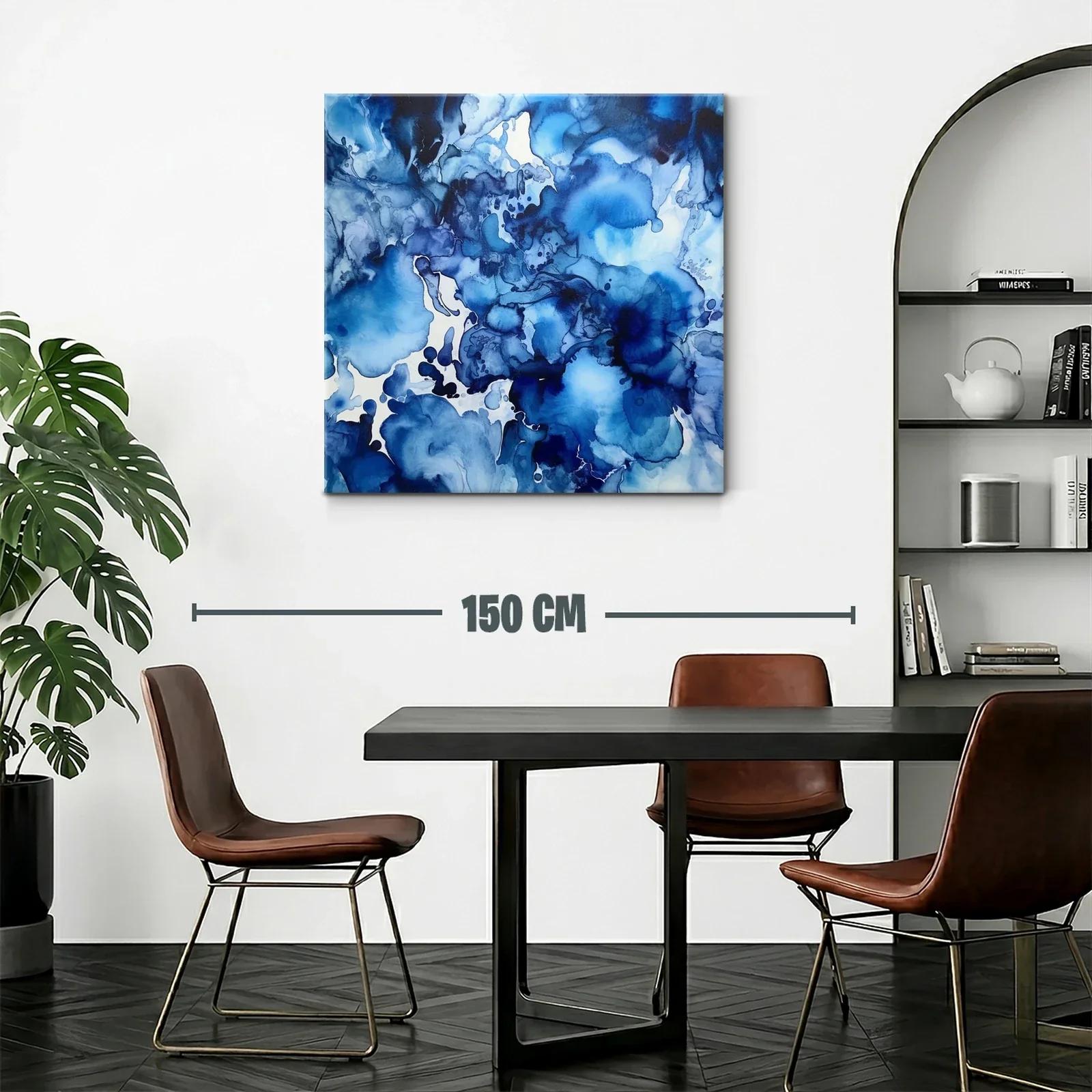 Composición abstracta en gamas de azul y blanco — miniatura 2