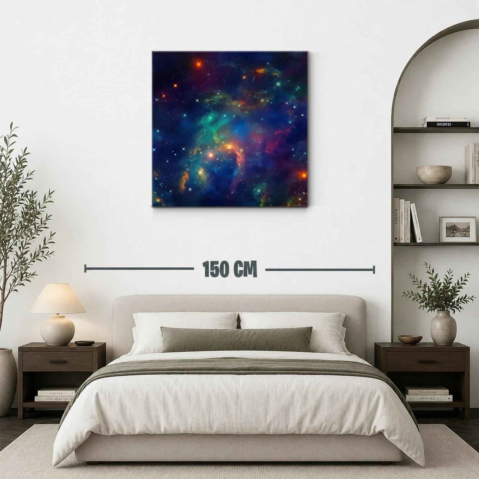 Cuadro Galaxia Cósmica con Estrellas Luminosas y Nebulosas — miniatura 3