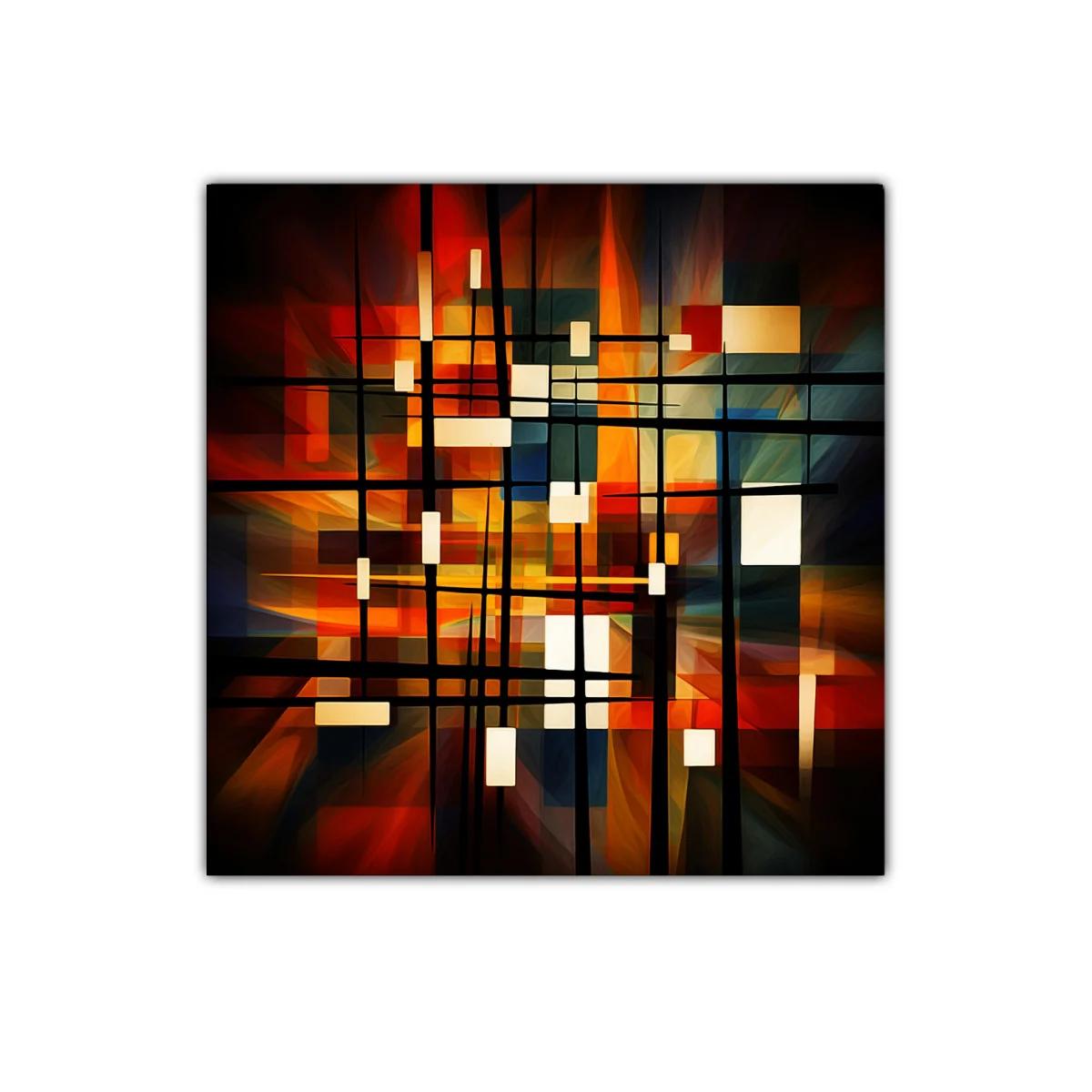 Composición abstracta en tonos cálidos y geometricidad marcada — imagen principal
