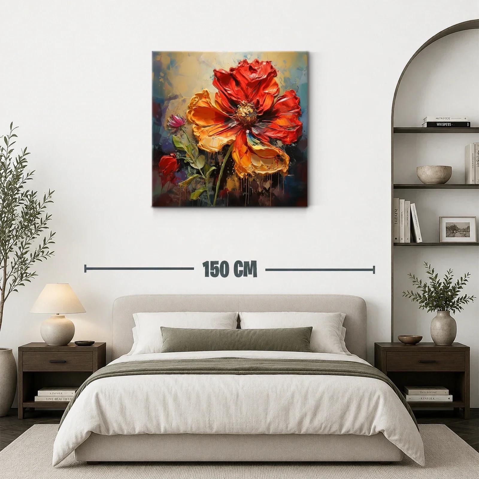 Flor intensa en tonos cálidos y vibrantes — miniatura 3