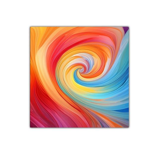 Cuadro decorativo espiral de colores vibrantes y cálidos