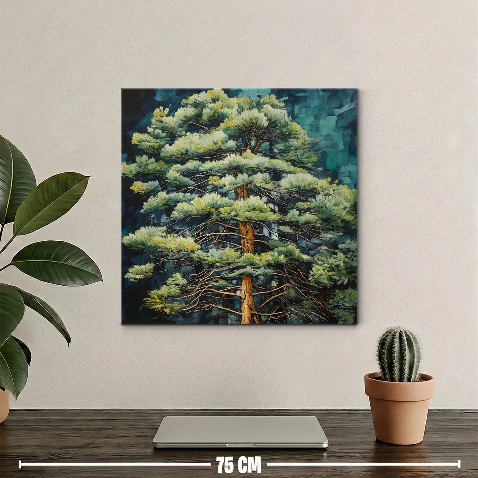 Nombre Sereno de un Árbol en Verde y Azul Profundo — miniatura 2