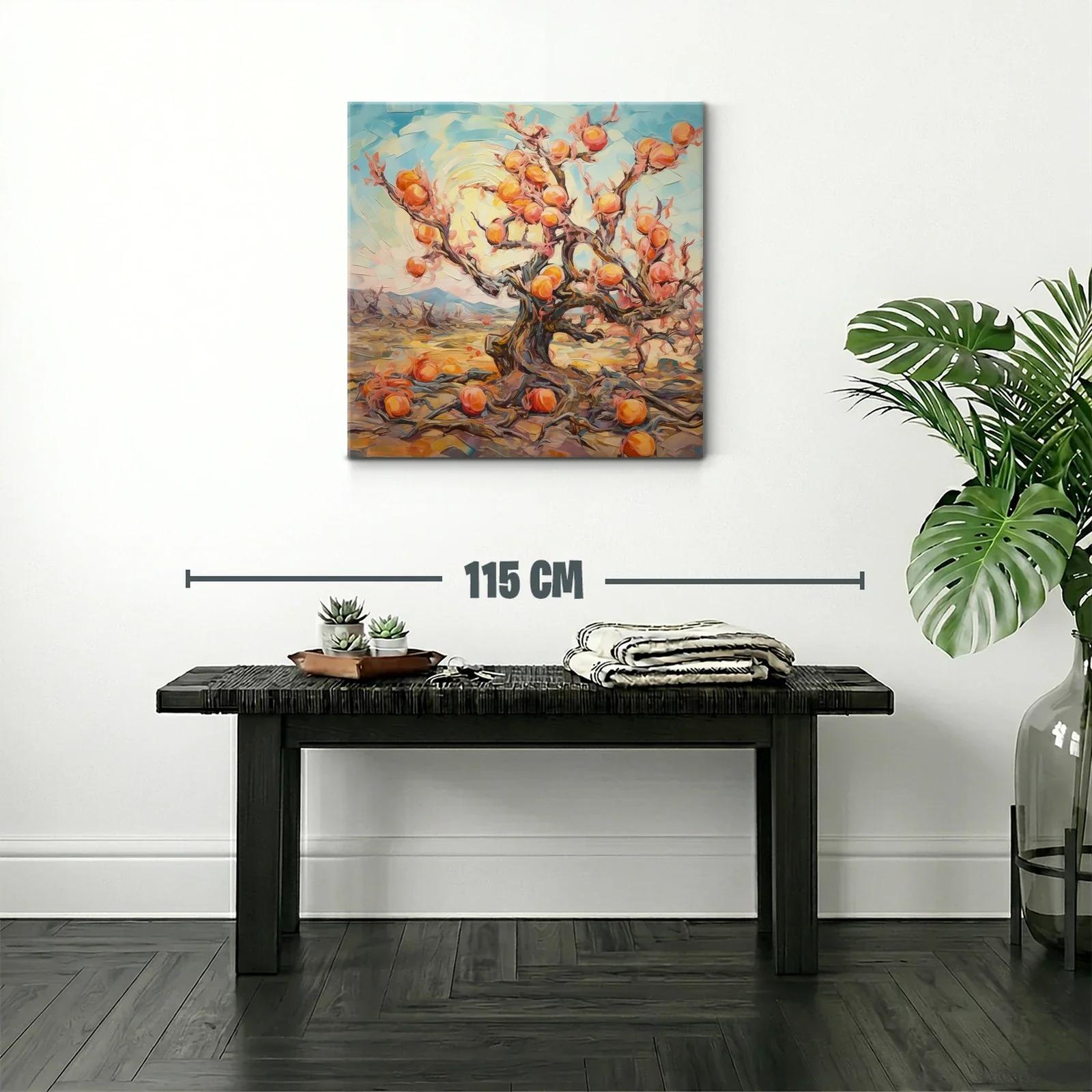 Árbol con Frutos Naranjas en Paisaje Soleado — miniatura 2