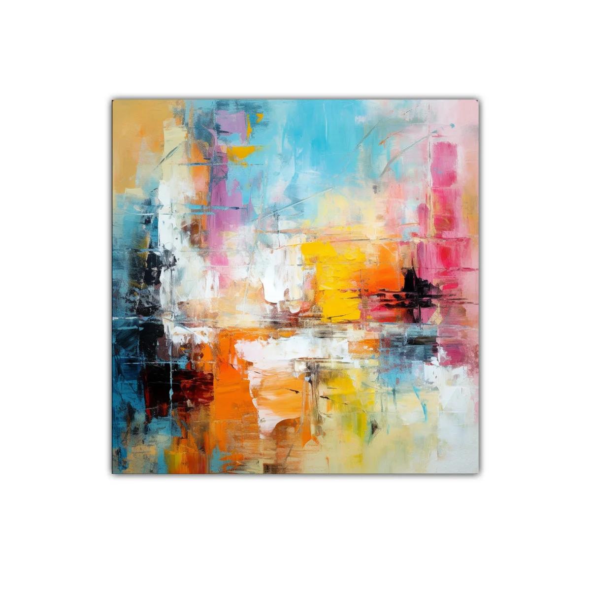 Cuadro decorativo de arte abstracto en tonos vibrantes — miniatura 1