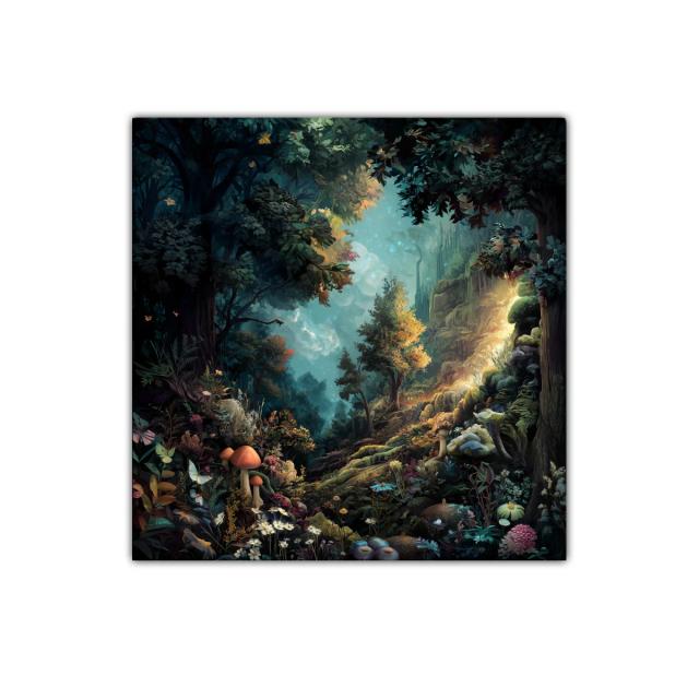 Bosque encantado lleno de vida y luz mágica