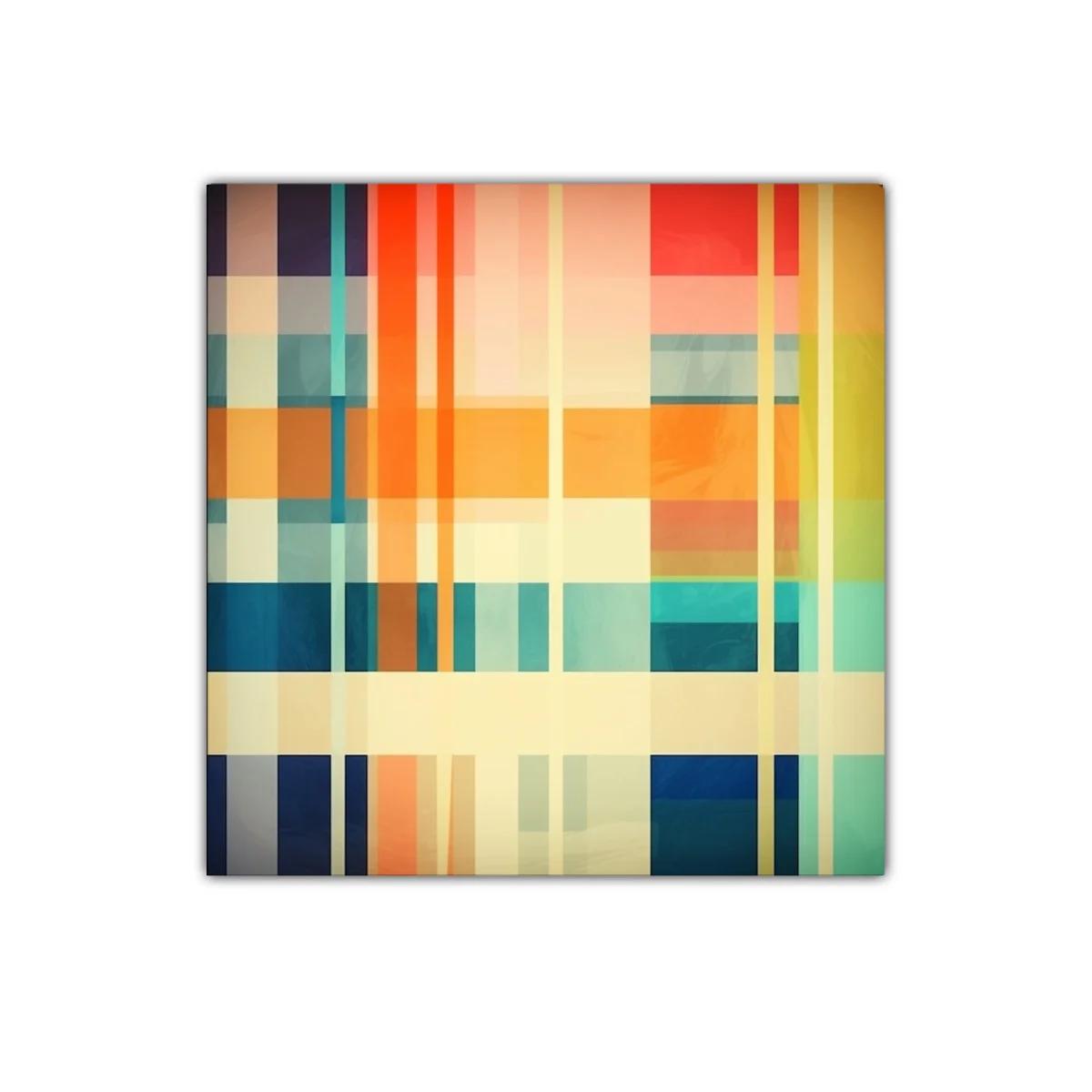 Composición abstracta con líneas y bloques de color vibrantes — imagen principal