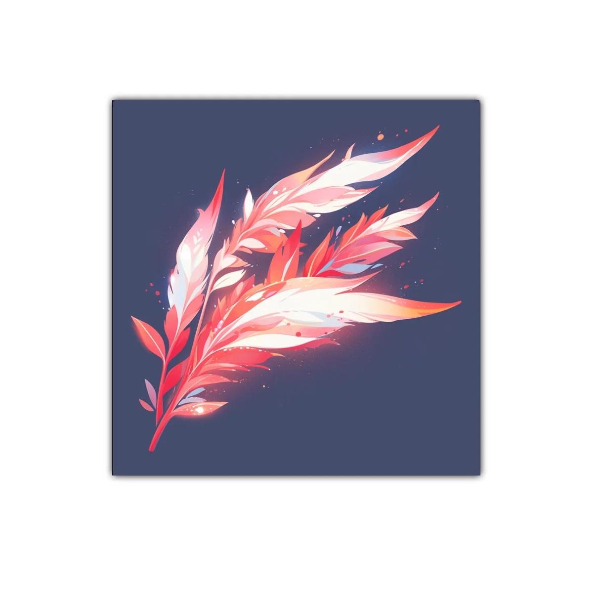 Composición de hojas en tonos cálidos y dinámicos — imagen principal