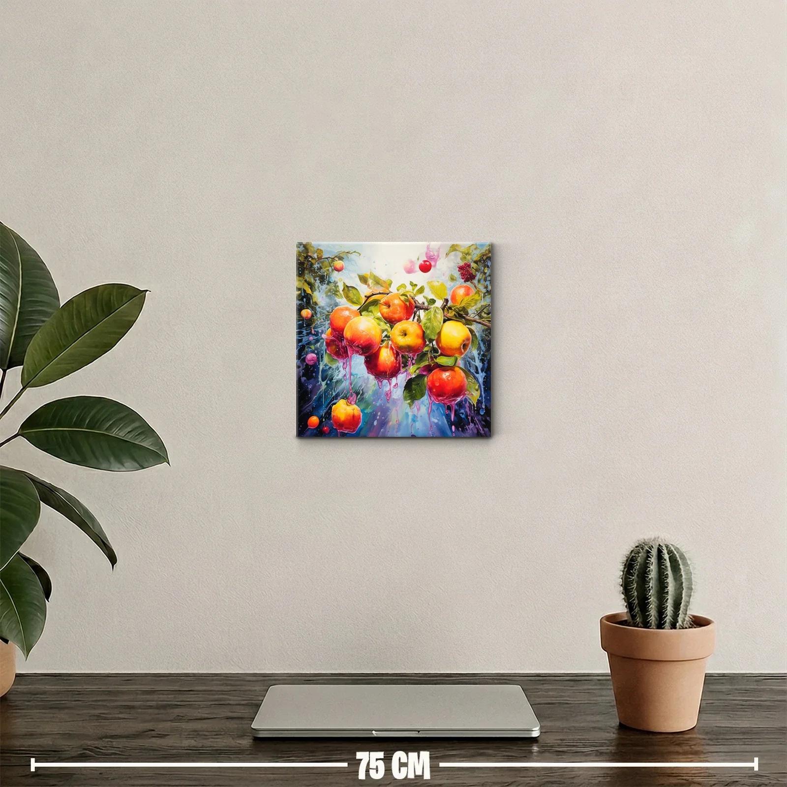 Manzanas jugosas con vibrantes colores y frescura natural — miniatura 2