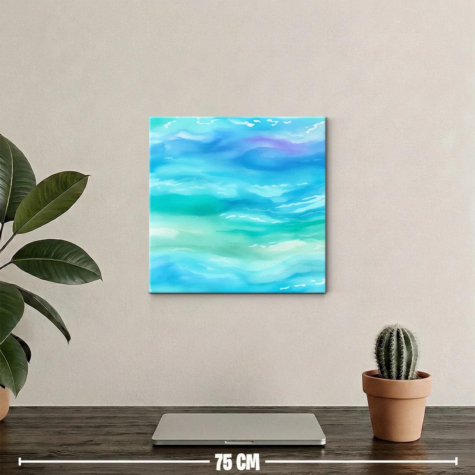 Escena Abstracta en Tonos Suaves de Azul y Verde — miniatura 2