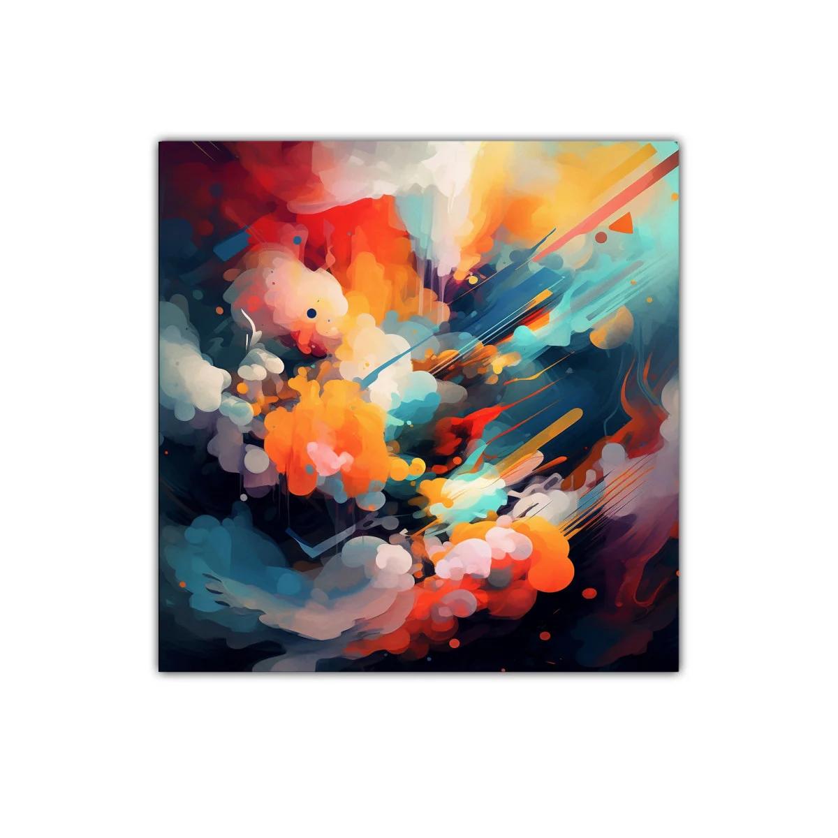 Explosión de color abstracta con tonos vivos y dinámicos