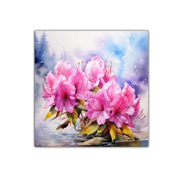 Delicado ramo de flores rosadas con fondo etéreo y acuático