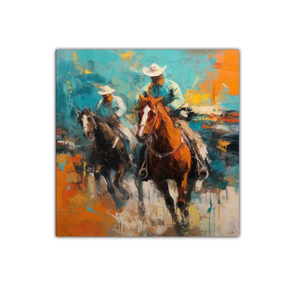 Cabalgan en libertad colores vibrantes y energía dinámica — imagen principal