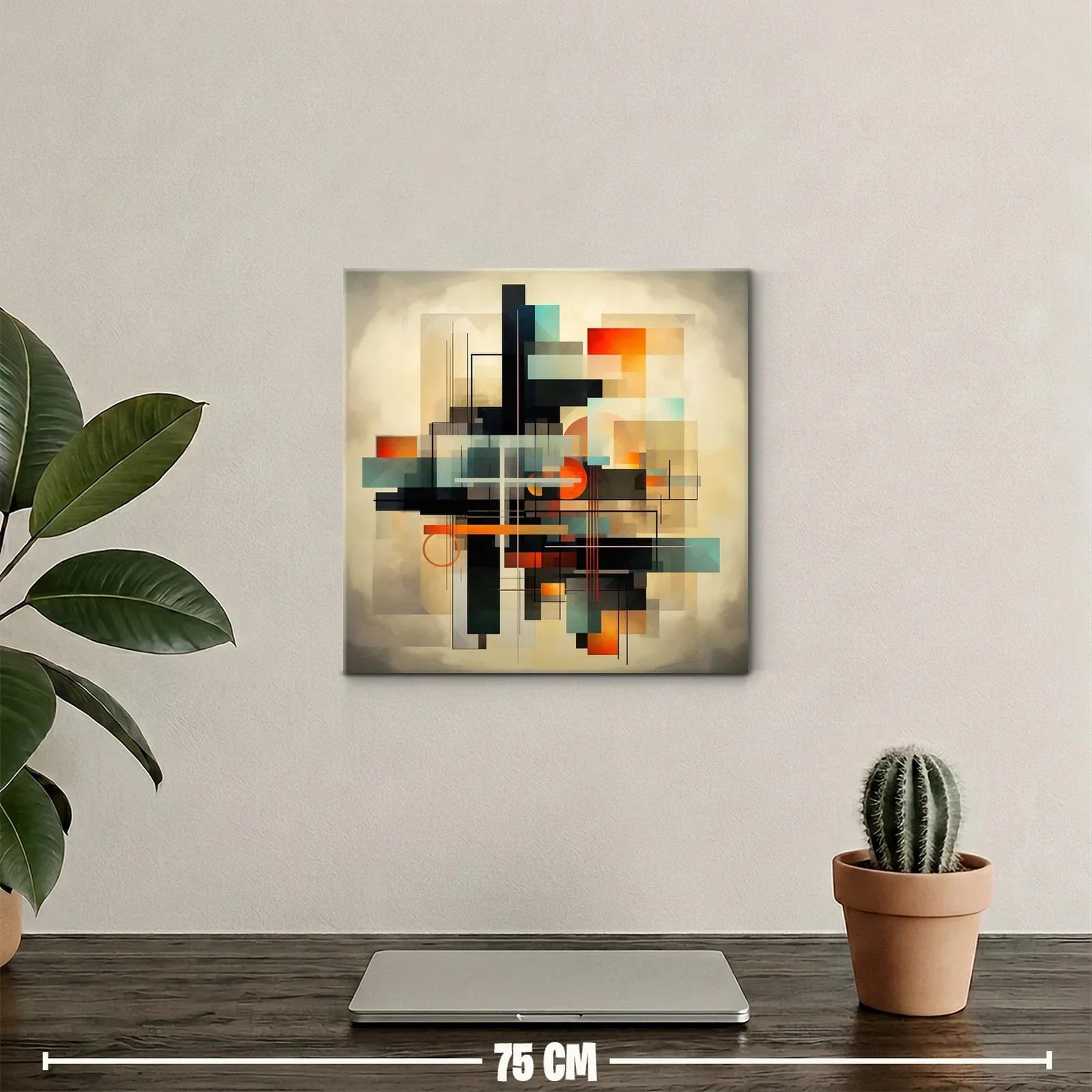 Composición abstracta con formas geométricas y tonos cálidos — miniatura 2