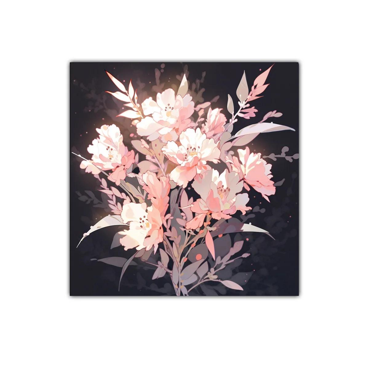 Cuadro decorativo con ramo de flores en tonos suaves — imagen principal