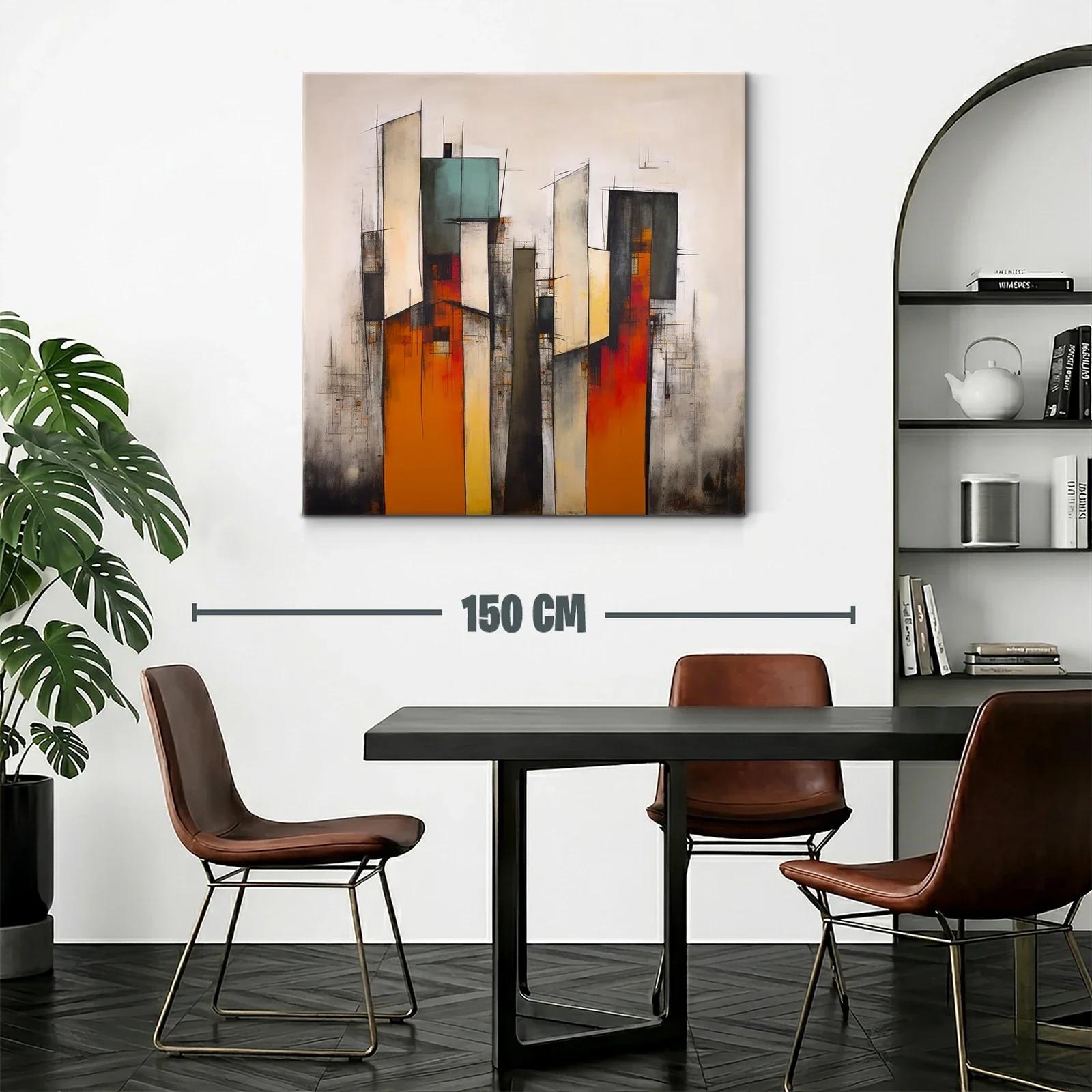 Composición abstracta con formas geométricas y tonos cálidos — miniatura 2