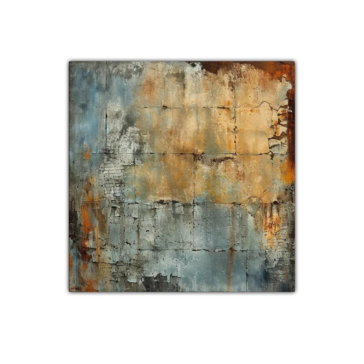 Composición abstracta en tonos tierra y azulados — imagen principal