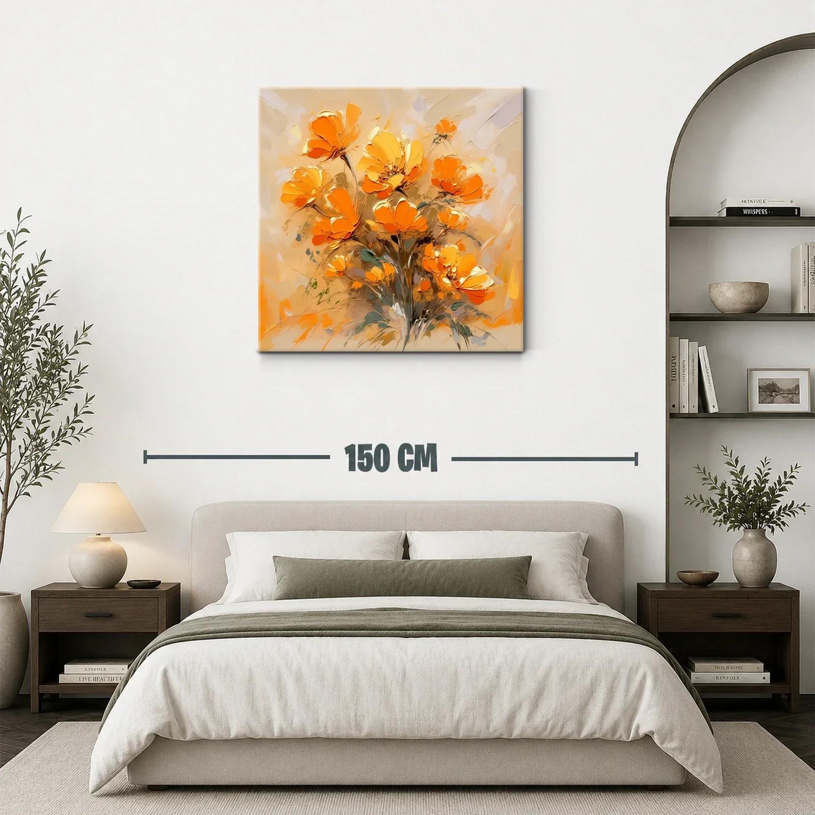 Ramo vibrante de flores cálidas en tonos naranjas y amarillos — miniatura 3