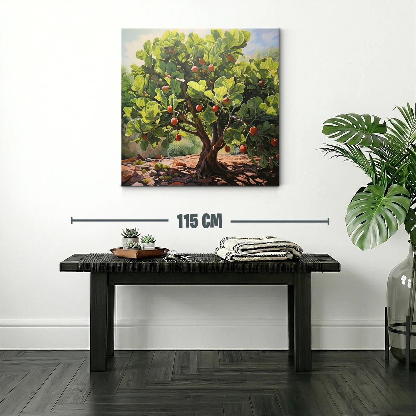 Árbol frutal iluminado con hojas y frutos vibrantes — miniatura 2
