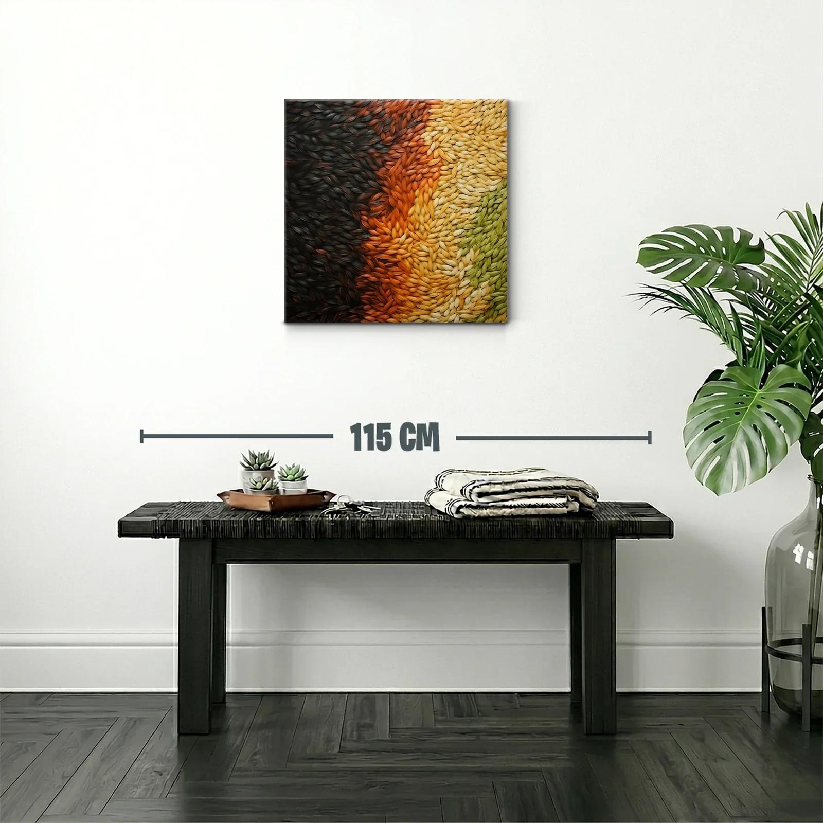 Cuadro abstracto con texturas orgánicas en tonos cálidos — miniatura 2