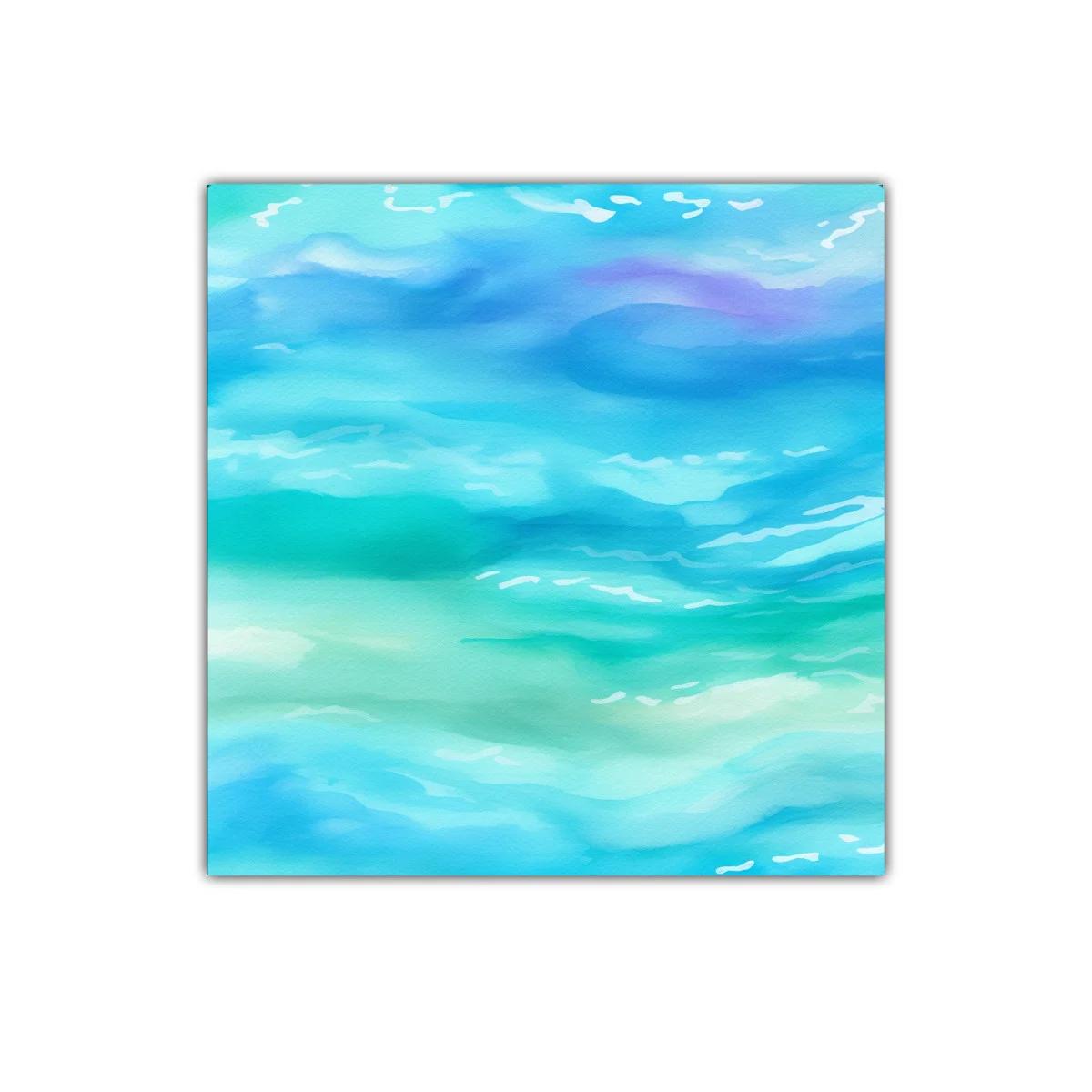 Escena Abstracta en Tonos Suaves de Azul y Verde